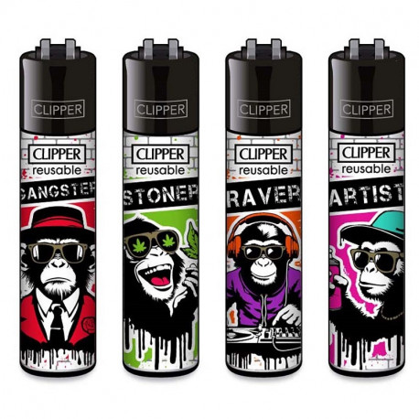 4 x Zapalniczka Clipper Urban Chimps