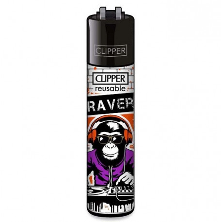 Zapalniczka Clipper Urban Chimps wzór 3/4