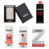 Zestaw Zippo Brushed Chrome Benzyna Kamienie Knot Wata