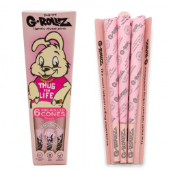 Skręcone bibułki gotowce Cones 6 X KS G-Rollz Pink 1 1/4