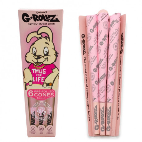 Skręcone bibułki gotowce Cones 6 X KS G-Rollz Pink