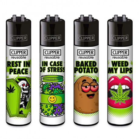 4 x Zapalniczka Clipper WeedSlogan