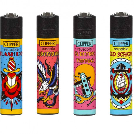 4 x Zapalniczka Clipper Classic Tattoo