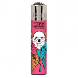 Zapalniczka Clipper Frozen Skulls 1/4