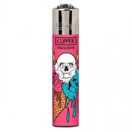 Zapalniczka Clipper Frozen Skulls 1/4