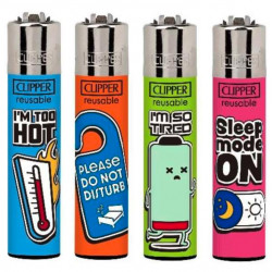 4 x Zapalniczka Clipper Trendy Sentences 2