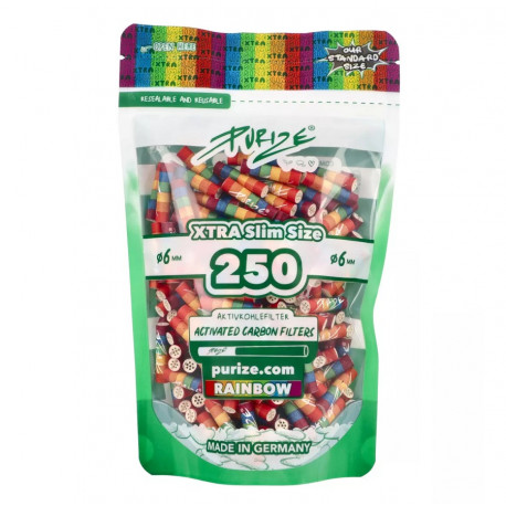 Filtry Purize Extra Slim Rainbow 250szt