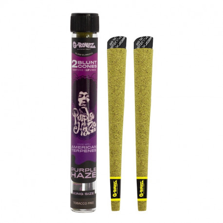 Bibułki G-Rollz 2 x Prerolled Terpene Infused Cones Purple Haze