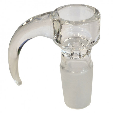 Cybuch z uchwytem szlif 18,8mm Przezroczysty