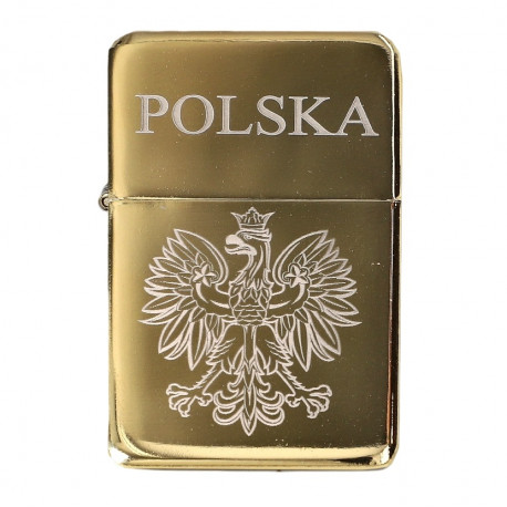 Zapalniczka benzynowa Złota grawer Polska