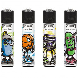 4 x Zapalniczka Clipper Urban Characters