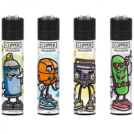 4 x Zapalniczka Clipper Urban Characters