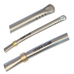 Bombilla Ricardo 16cm srebrna Yerba Club