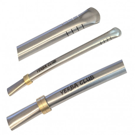 Bombilla Ricardo 16cm srebrna Yerba Club