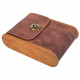 Etui Pudełko na Papierosy Drewno Eko Skóra Brązowe