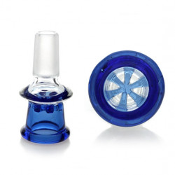 Cybuch szklany 14,5mm Blue z sitkiem