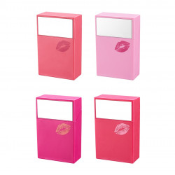 Etui Click Box na papierosy Grube 8mm z Lusterkiem mix Pink