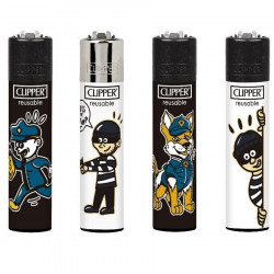 4 x Zapalniczka Clipper Cops and Robbers