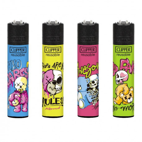 4 x Zapalniczka Clipper Bear Skulls