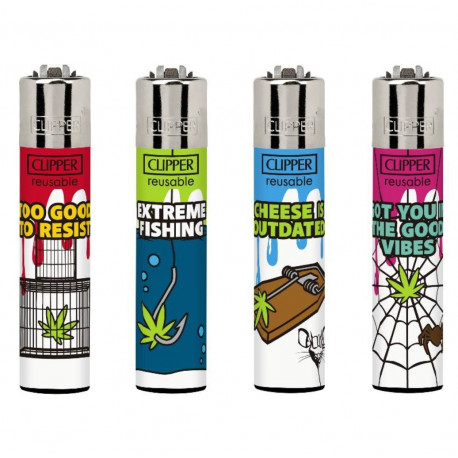 4 x Zapalniczka Clipper Green Bait