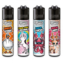 4 x Zapalniczka Clipper Fuck You Animals