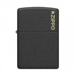 Zapalniczka Zippo Black Crackle Logo