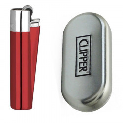 Zapalniczka Clipper Metal Silver Devil - Red