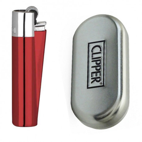 Zapalniczka Clipper Metal Silver Devil - Red