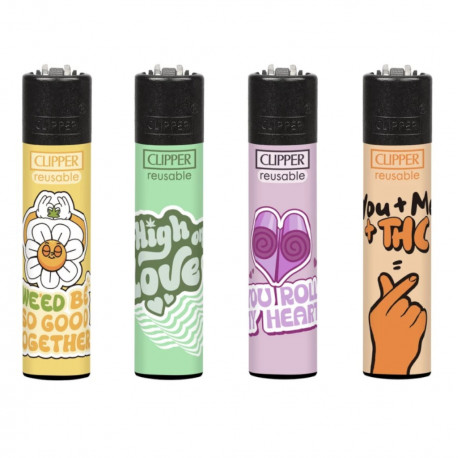 4 x Zapalniczka Clipper Weed Valentine 2
