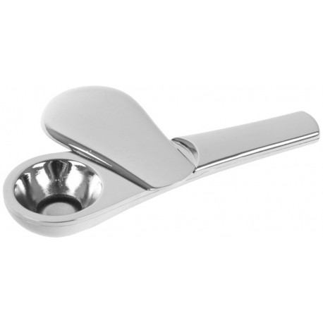 Lufka fifka metalowa srebrna w czarnym etui 9,5cm