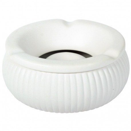 Popielniczka ceramiczna DUŻA 15cm Antik White Biała