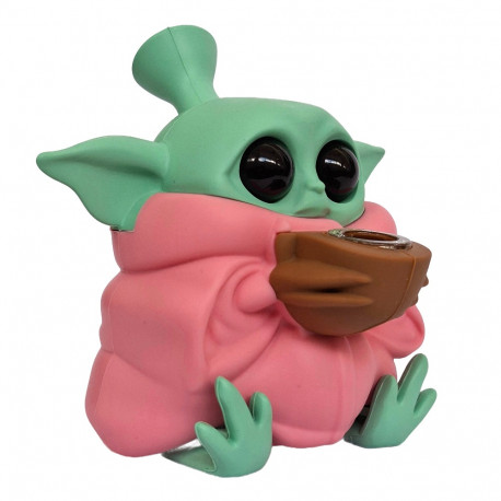 Bongo Silikon Szkło YODA 13cm Różowy