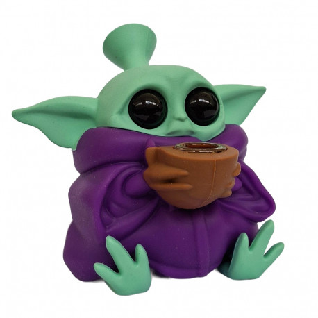 Bongo Silikon Szkło YODA 13cm Fioletowy