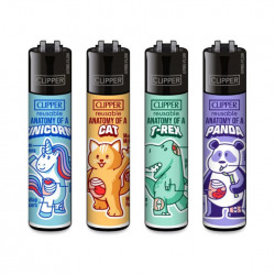 4 x Zapalniczka Clipper Anatomy Of