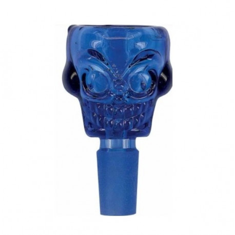 Cybuch do bonga 14,5mm Skull Blue Bardzo Pojemny
