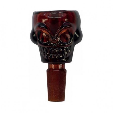 Cybuch do bonga 14,5mm Skull Brown Bardzo Pojemny