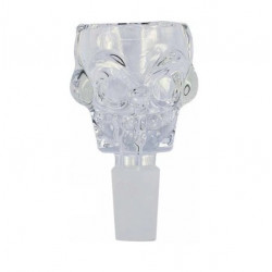Cybuch do bonga 14,5mm Skull Transparent Bardzo Pojemny