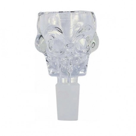 Cybuch do bonga 14,5mm Skull Transparent Bardzo Pojemny
