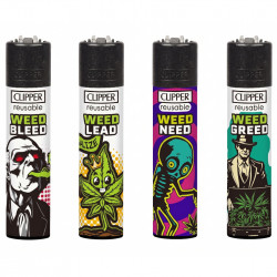 4 x Zapalniczka Clipper Weed Rhyme
