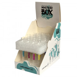 Lufka szklana prosta Rurka z kulkami – 8 cm BOX