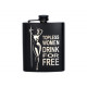 Piersiówka metalowa Czarna 210ml Topless Women Drink For Free