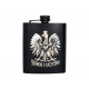 Piersiówka metalowa Czarna 210ml Polski Orzeł Honor i Ojczyzna