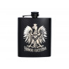 Piersiówka metalowa Czarna 210ml Polski Orzeł Honor i Ojczyzna