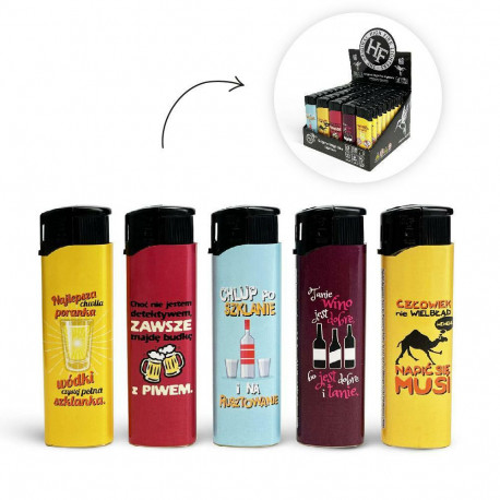Zapalniczka Piezo High Fire Jokes Alko 50szt BOX