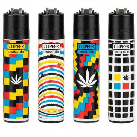 4 x Zapalniczka Clipper Optical Weed