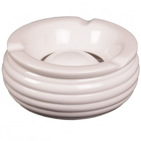 Popielniczka ceramiczna DUŻA 14cm biała