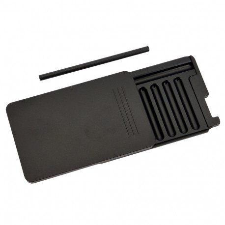 Schowek metalowy do aplikacji tabaki ze snorterem Black