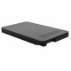 Schowek metalowy do aplikacji tabaki ze snorterem Black
