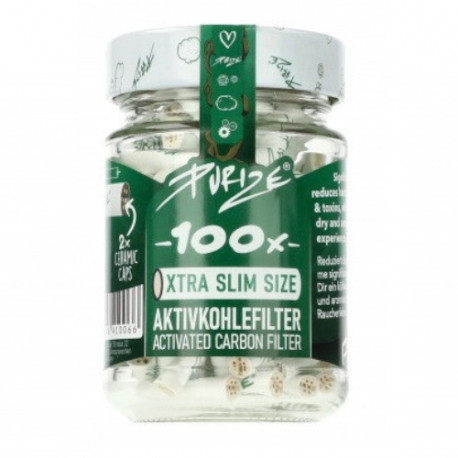 Filtry Purize Extra Slim White 100szt Słoik