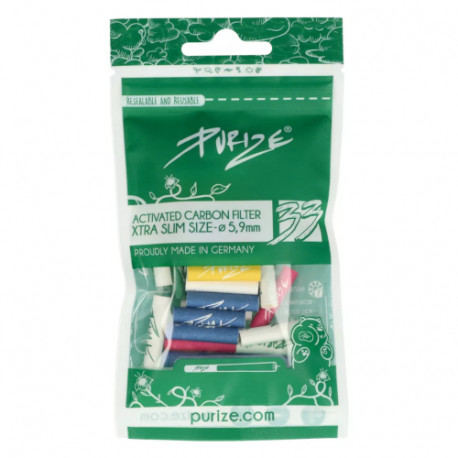 Filtry Purize Extra Slim 5,9mm 33 szt mix kolor